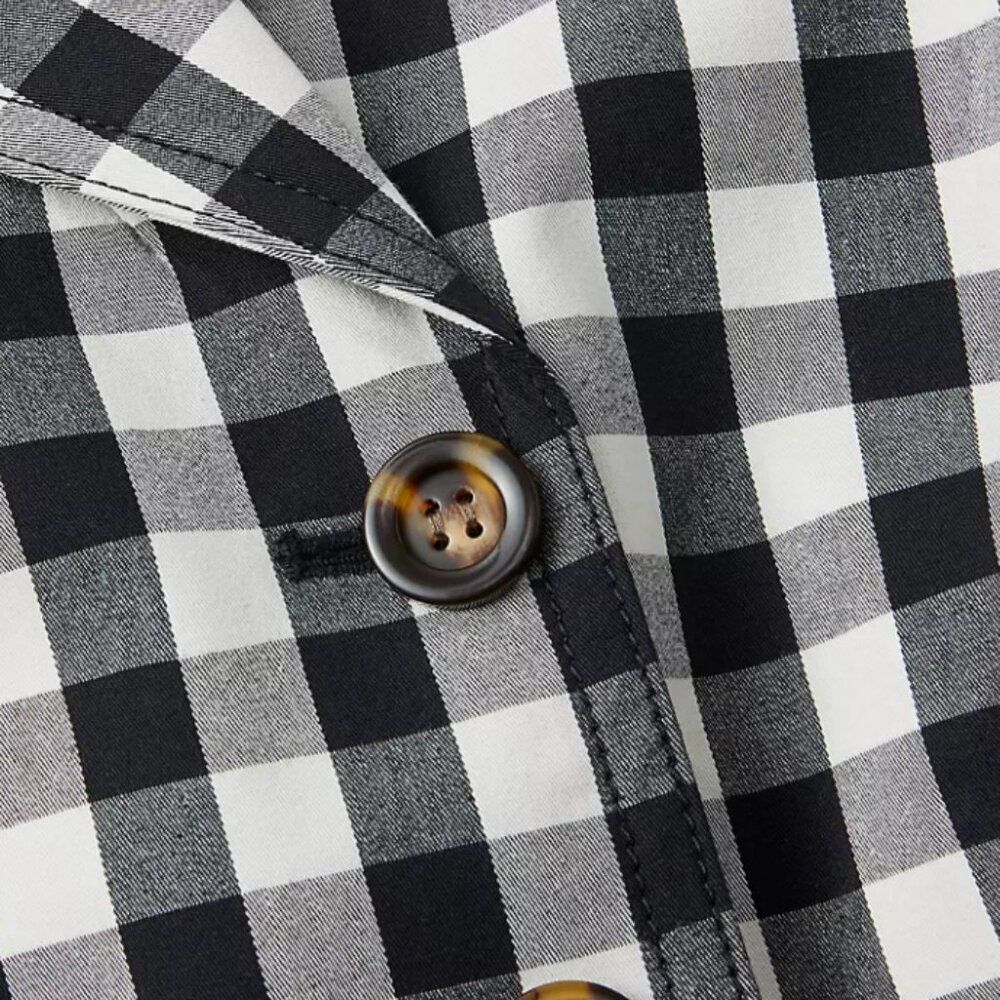 Ann Taylor Black and White Gingham Double Breasted Swing Jacket Size S NWT - Picture 5 of 8